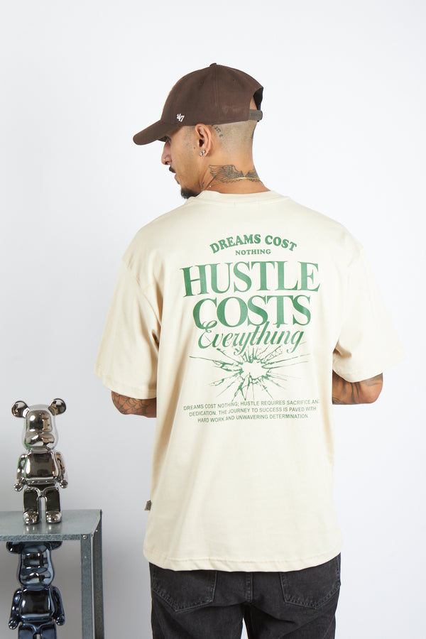 T-SHIRT FL HUSTLE BEIGE