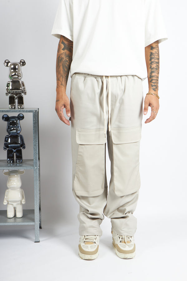 CARGO PANT. FL CREMA